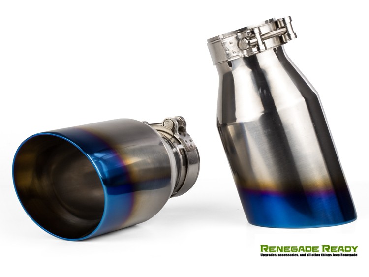 Custom Stainless Steel Exhaust Tips by MADNESS (2) Blue Flame Tip 2